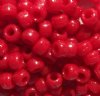 100 6x9mm Opaque Red Acrylic Crow Beads